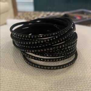 Swarovski Black Crystal wrap bracelet